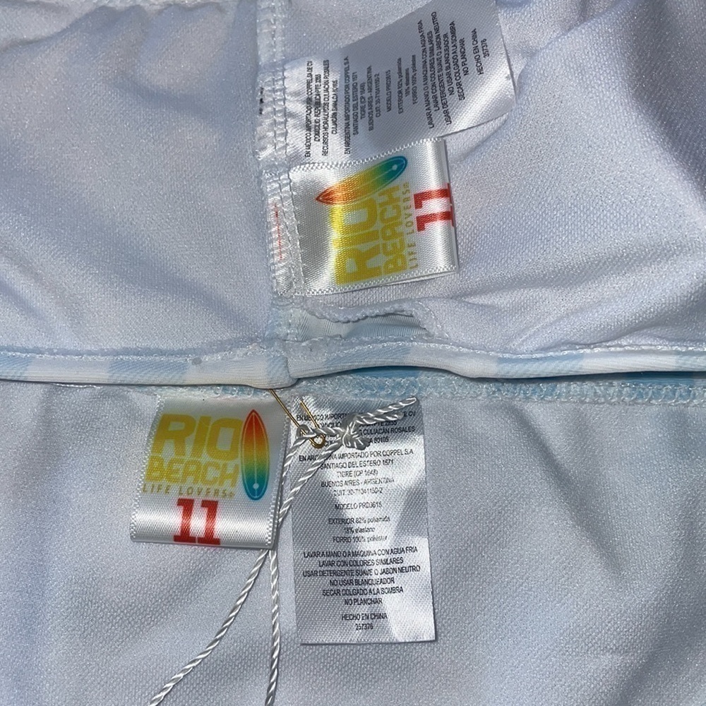 RIO Beach Argentina Baby Blue Gingham Bikini - Picture 3 of 5